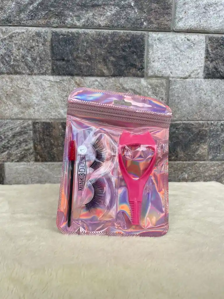 Kit De Pestañas Postizas 3d De Visón