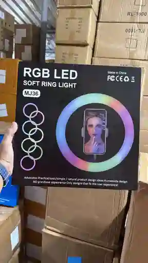 Aro De Luz 36 Cm Rgb Incluye Tripode