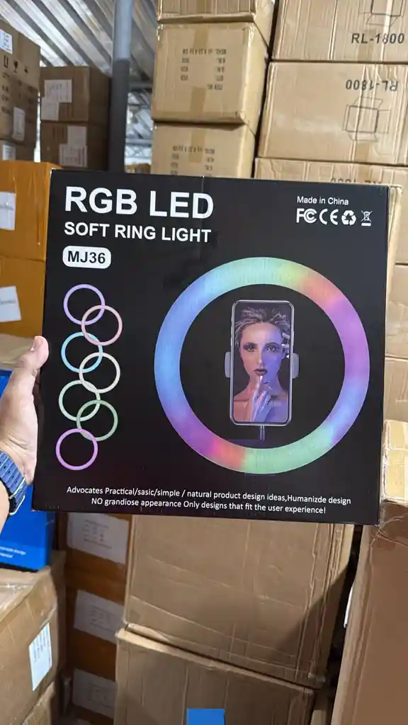 Aro De Luz 36 Cm Rgb Incluye Tripode