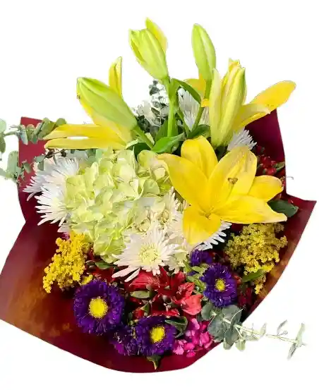 Ramo Deluxe – Lirios Amarillos, Hortensia Y Mix De Colores