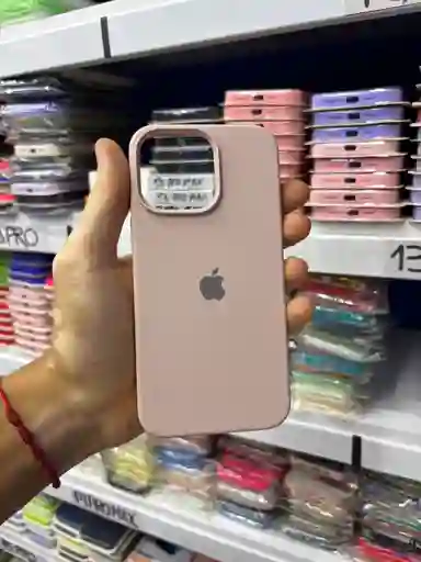 Iphone 15 Pro Max | Color Palo E Rosa | Silicone Case | Rigido | Carcasa Protectora | Antihumedad