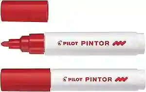 Marcador Permanente Rojo Pilot Pintor Punta Media 1.4mm