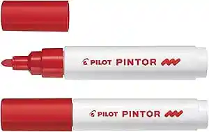 Marcador Permanente Rojo Pilot Pintor Punta Media 1.4mm