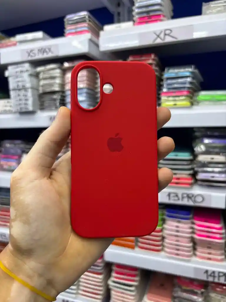 Iphone 16 | Color Rojo | Silicone Case | Rigido | Carcasa Protectora | Antihumedad