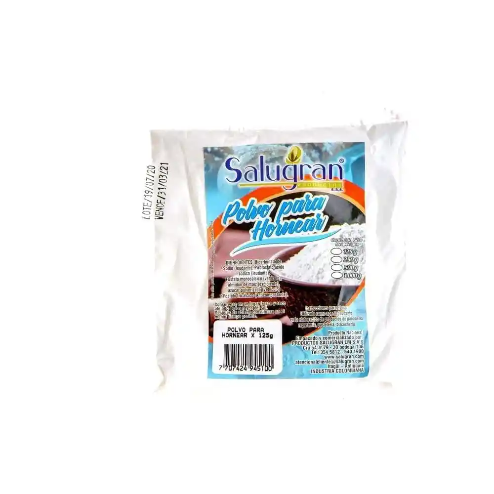 Polvo Para Hornear X125g Salugran