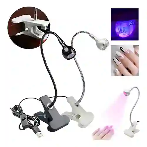 Lampara Uv 3w De Clip, Para Uñas Acrilicas O Semipermanente