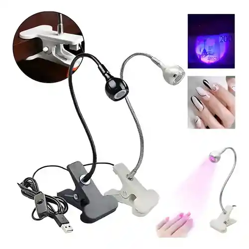 Lampara Uv 3w De Clip, Para Uñas Acrilicas O Semipermanente