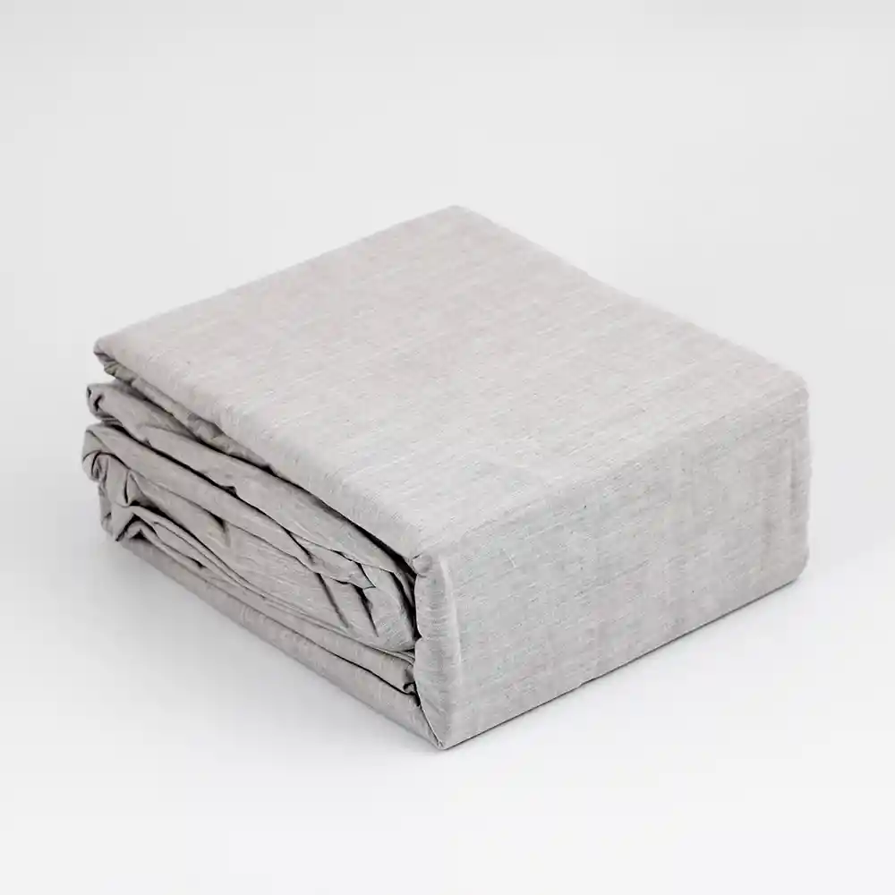 Juego De Duvet Expressions King 200x200cm Gris Claro 100% Algodon