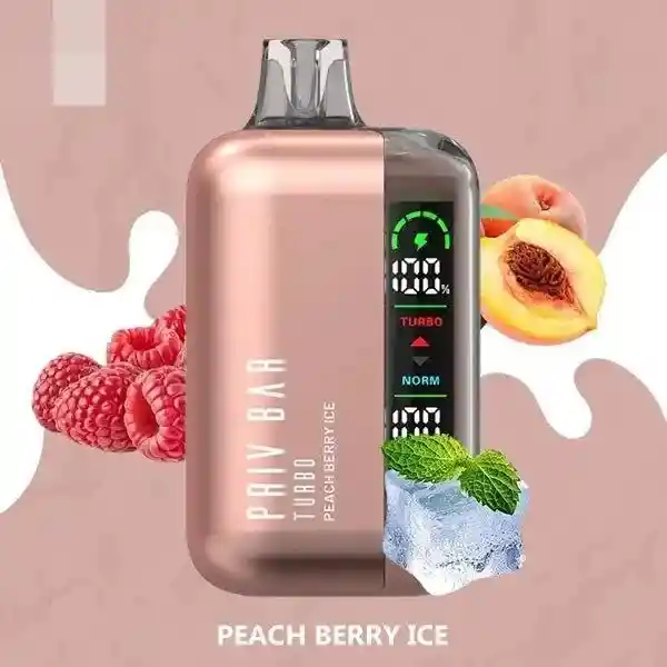 Priv Bar Turbo 15.000 Puff - Peach Berry Ice