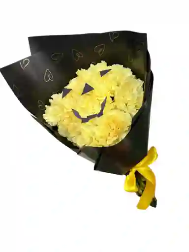 Flores De Claveles Con Cara De Calabaza