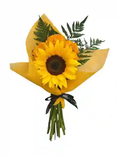Girasol Y Cempasuchil En Ramo
