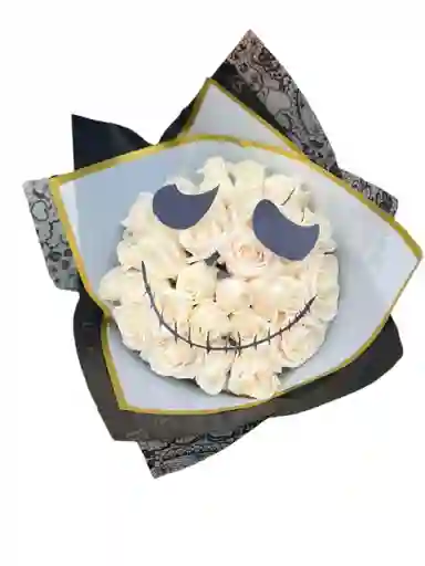 Rosas Blancas Con Cara De Jack