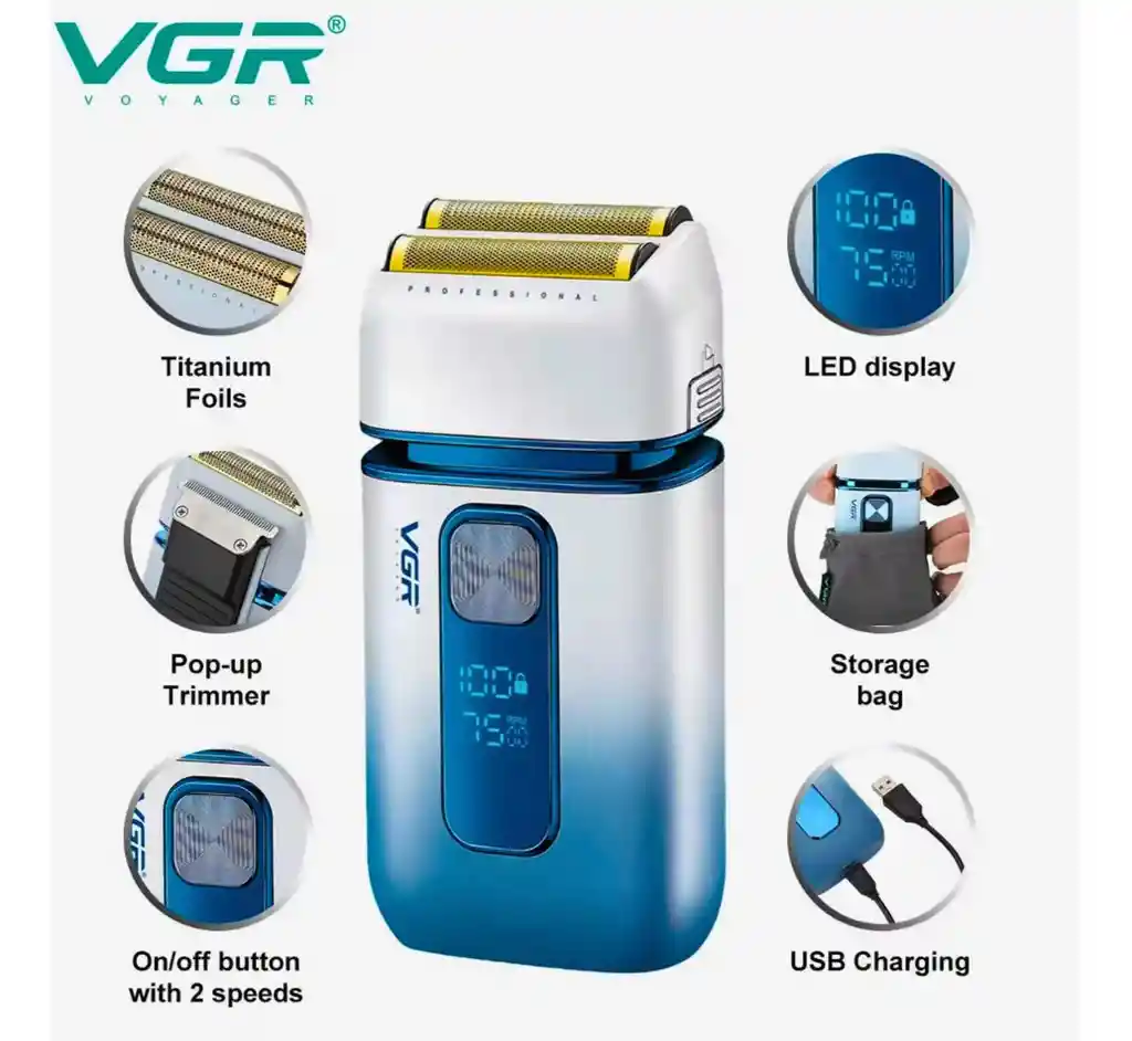 Afeitadora Shaver 2en1 Vgr V-362