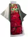 Caja Rectangular Blanca – Rosas Rojas Y Alstroemerias