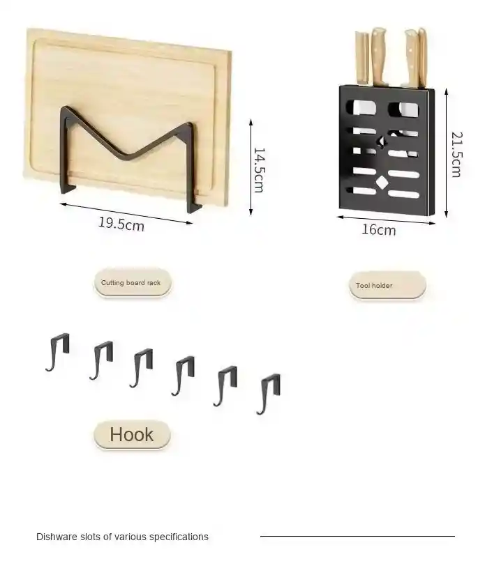 Escurridor De Platos Doble Tapa 65cm