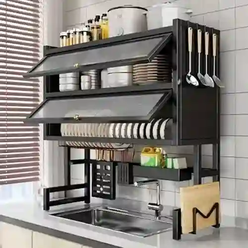 Escurridor De Platos Doble Tapa 65cm