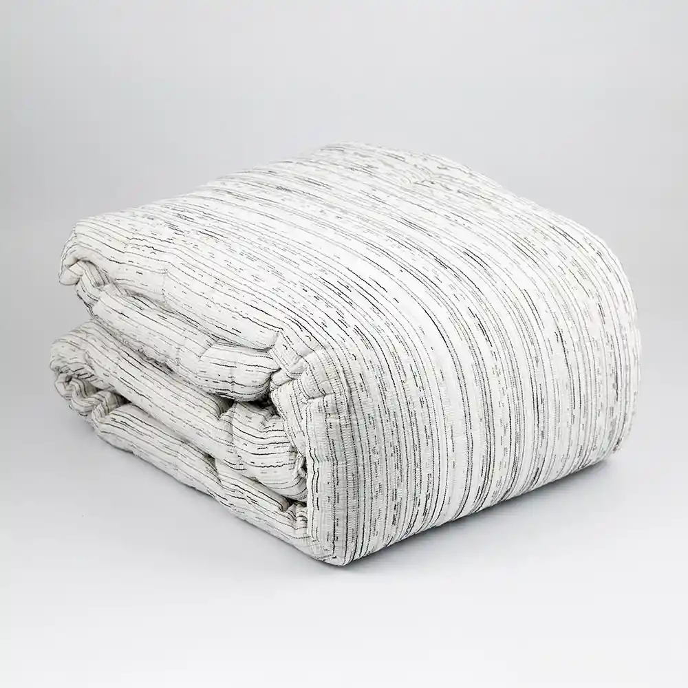 Edredon Expressions Doble 190x140cm Gris Blanco Poliester