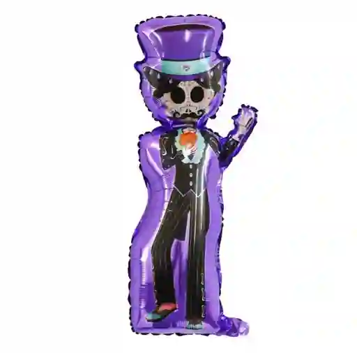 Globo Metalizado Halloween Catrina Hombre 18” X 1 Unidad