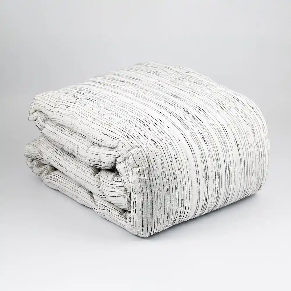 Edredon Expressions King 200x200cm Gris Blanco Poliester