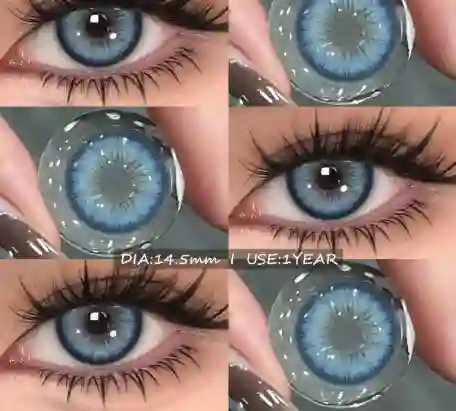 Lentes De Contacto Color Azul Claro Halloween