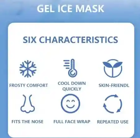 Mascarilla De Gel Refrescante Para La Cara Terapia De Frío Y Caliente De Pvc