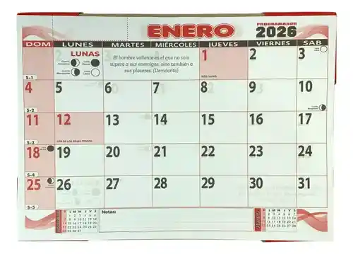 Planeador 2026 Pequeño Horizontal.