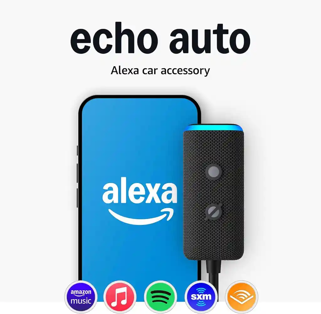 Amazon Echo Auto, Lleva A Alexa En Tu Vehículo Negro
