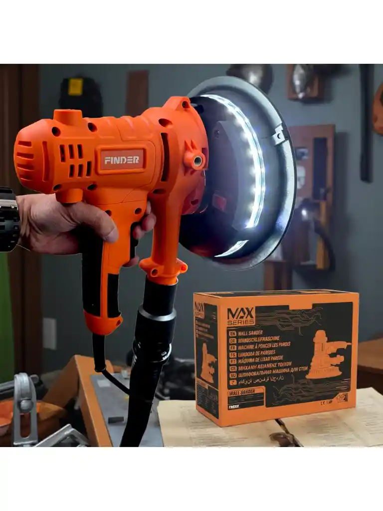 Lijadora Eléctrica Finder Pared Fd25420030 Profesional 900w Naranja 60hz