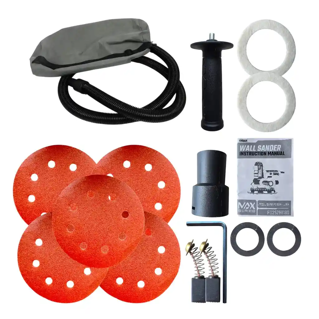 Lijadora Eléctrica Finder Pared Fd25420030 Profesional 900w Naranja 60hz