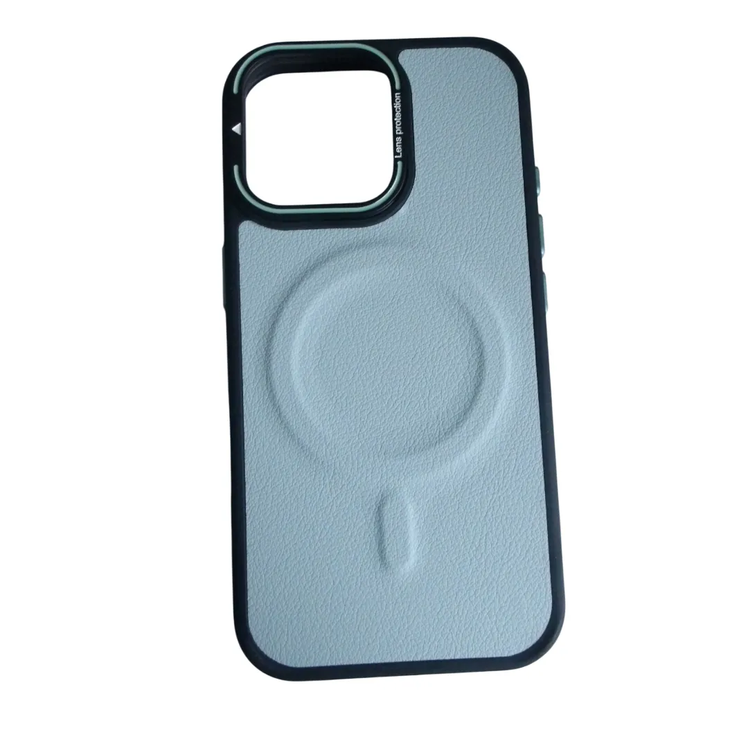 Forro Magsafe Cuero Iphone 16 Aguamarina