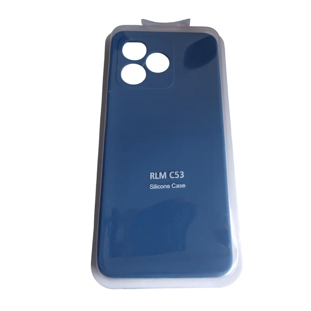 Forro Silicone Case Realme C53 Azul Acero Oscuro