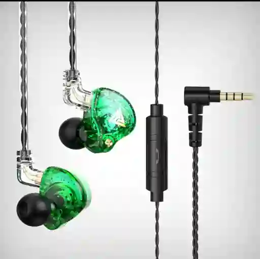 Audífonos Gamer Qkz Ak6 Pro Alámbricos Con Micrófono – Verde