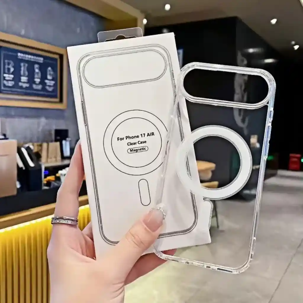 Estuche Transparente Para Carga Magnetica Para Iphone 17