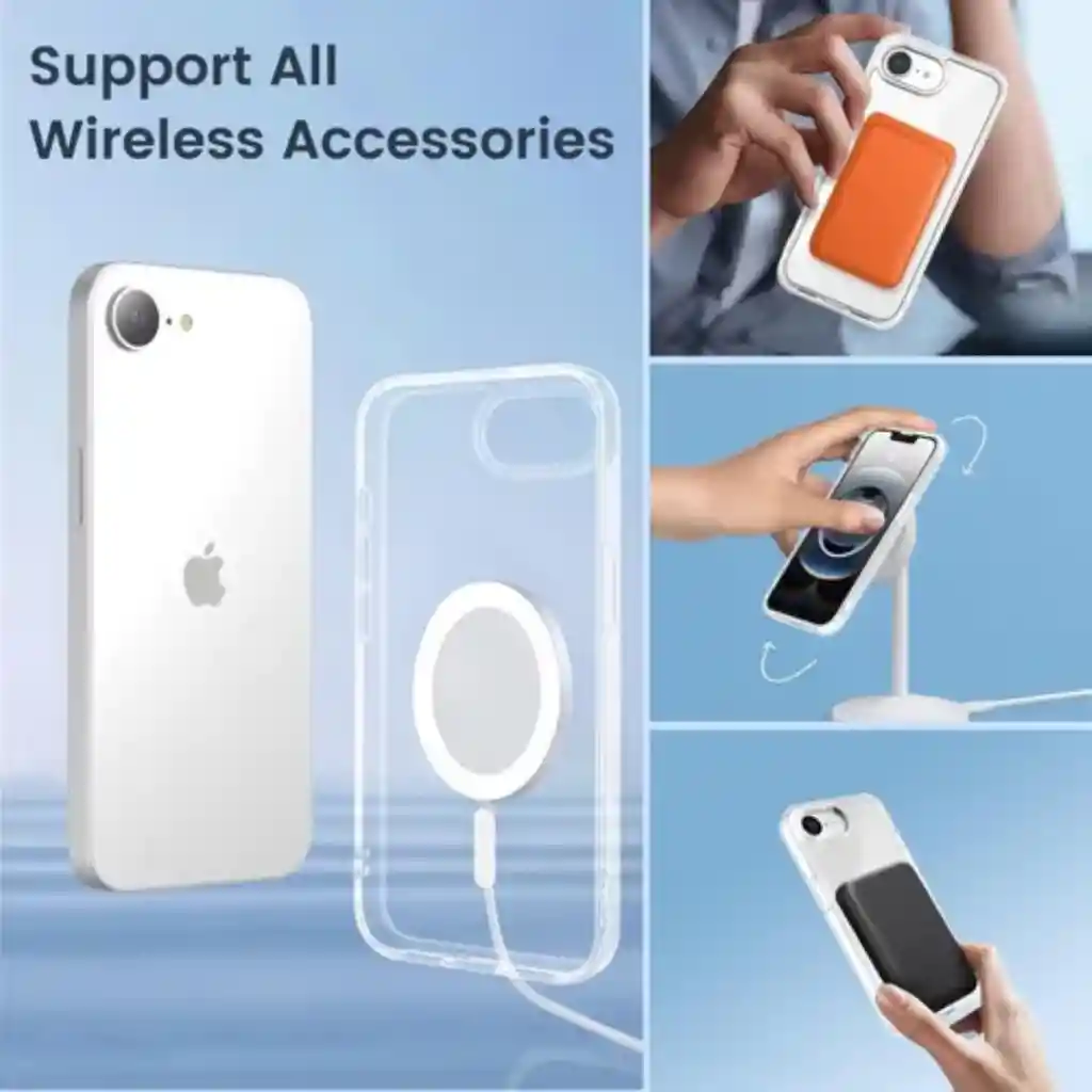 Estuche Transparente Para Carga Magnetica Para Iphone 17