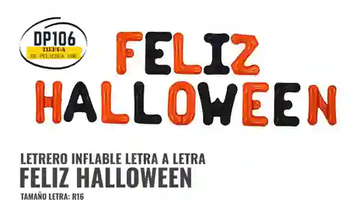 Feliz Halloween Globos Decoracion Letra A Letra R16