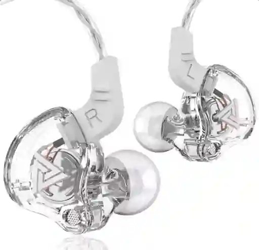 Audífonos Qkz Ak6 Transparente - Hi-fi Estéreo, Graves Potentes, Micrófono Y Estuche Original