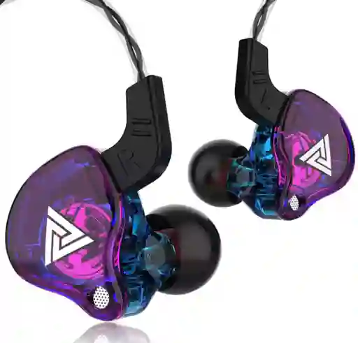 Audífonos Qkz Ak6 Púrpura - Hi-fi Estéreo, Graves Potentes, Micrófono Y Estuche Original