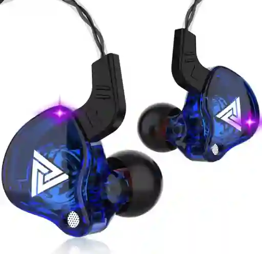Audífonos Qkz Ak6 Azul - Hi-fi Estéreo, Graves Potentes, Micrófono Y Estuche Original