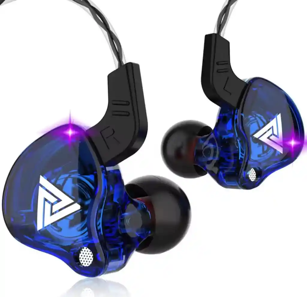 Audífonos Qkz Ak6 Azul - Hi-fi Estéreo, Graves Potentes, Micrófono Y Estuche Original