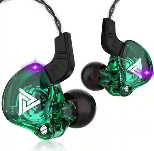 Audífonos Qkz Ak6 Verde - Hi-fi Estéreo, Graves Potentes, Micrófono Y Estuche Original