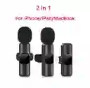 Micrófonos Inalámbricos 2 En 1 Para Iphone/ipad/macbook – Doble Canal, Reducción De Ruido Y Conector Lightning