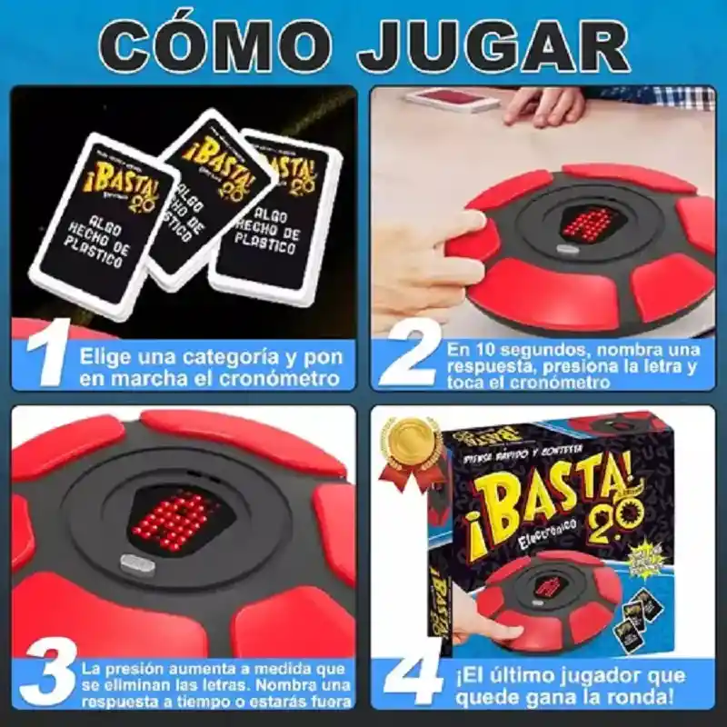 Juego De Mesa Basta Electrónico 2.0 Español Piensa Rapido
