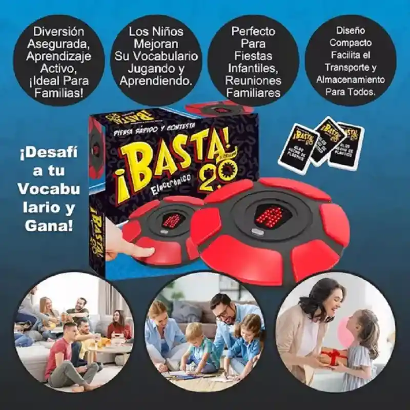 Juego De Mesa Basta Electrónico 2.0 Español Piensa Rapido