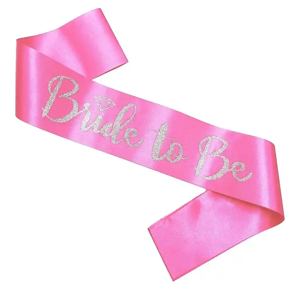 Banda Despedida De Soltera Rosada Letras Doradas. Novia, Hora Loca, Halloween