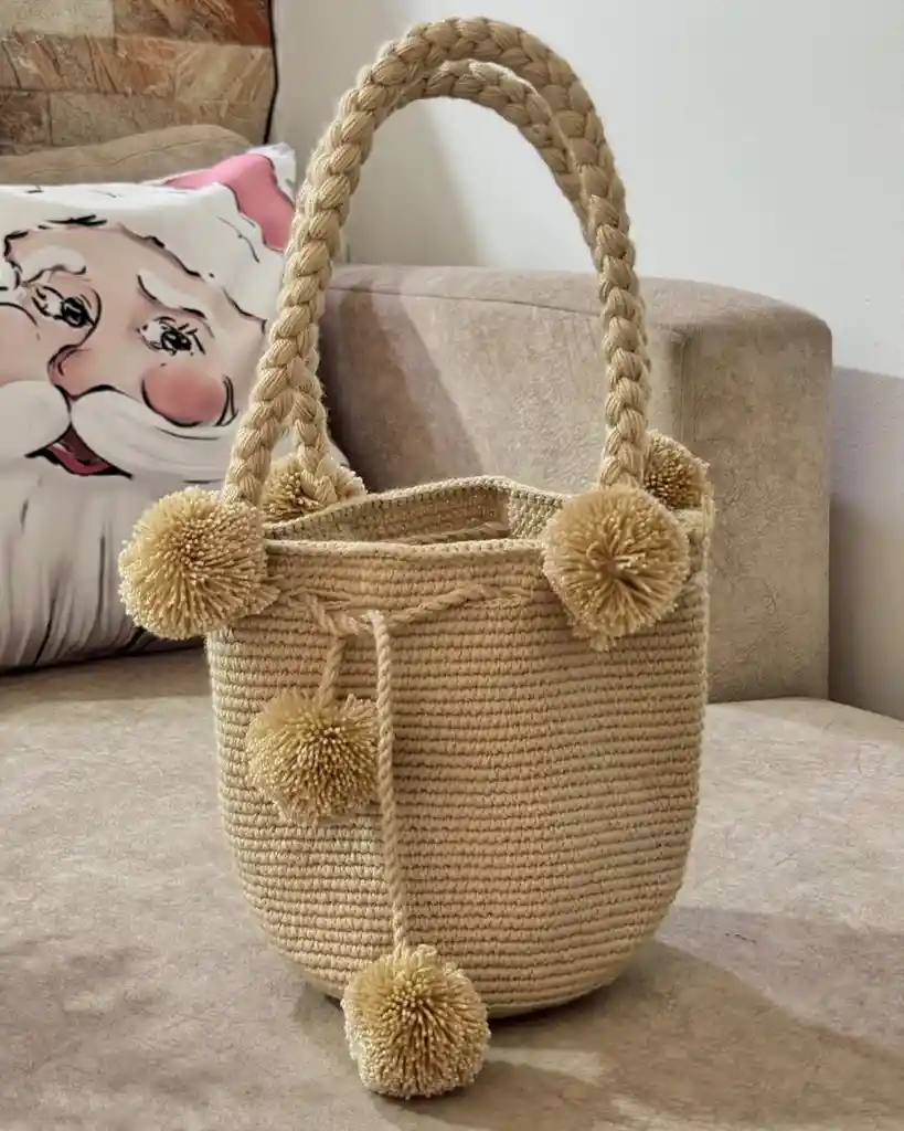 Mochilas Wayuu De Manitos Beige
