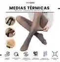 Medias Térmicas Translúcidas Mujer Pantimedias 220 Gramos Negro Unica