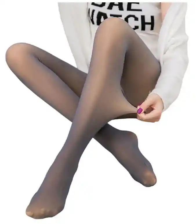 Medias Térmicas Translúcidas Mujer Pantimedias 220 Gramos Negro Unica