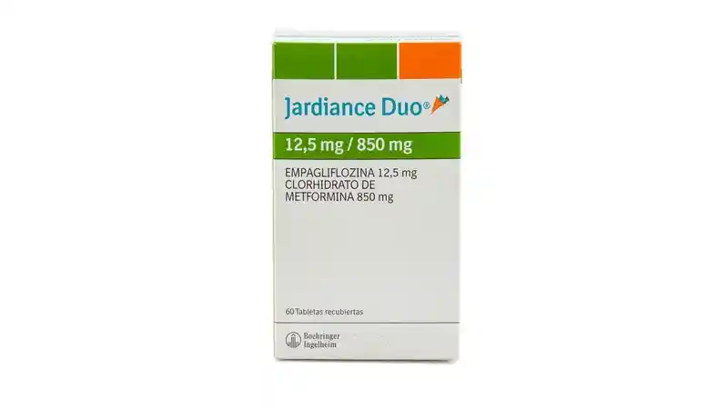 Jardiance Duo 12,5mg / 850mg. Empaglifozina/metformina. 60 Tabletas Recubiertas