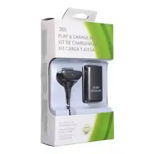 Carga Juega Xbox 360 Bateria Pila Recargable Generico Negro