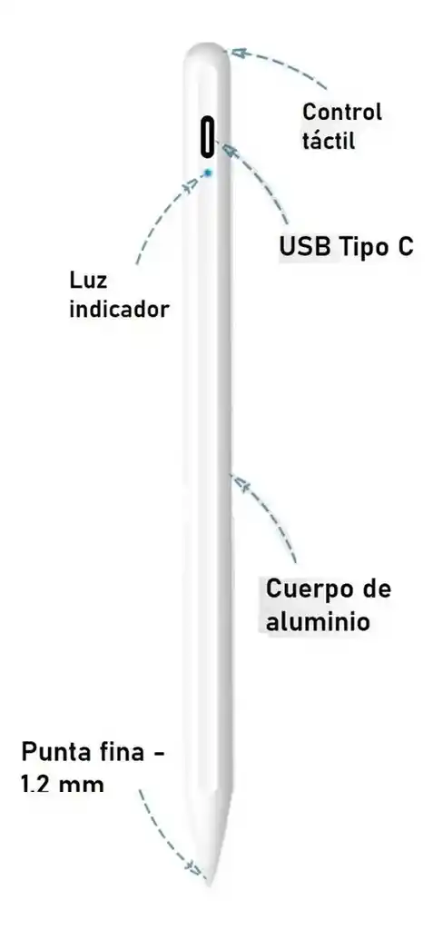 Lapiz Optico Universal Stylus Pen 9 Gen Para Ipad Rechazo Palma Magnét
